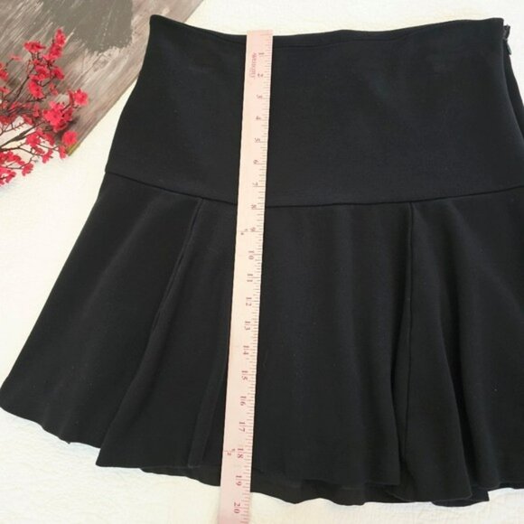Lauren Ralph Lauren Women's Elegant Mini Black Flared Skirt Size 8 Coquette Tier - Picture 2 of 10